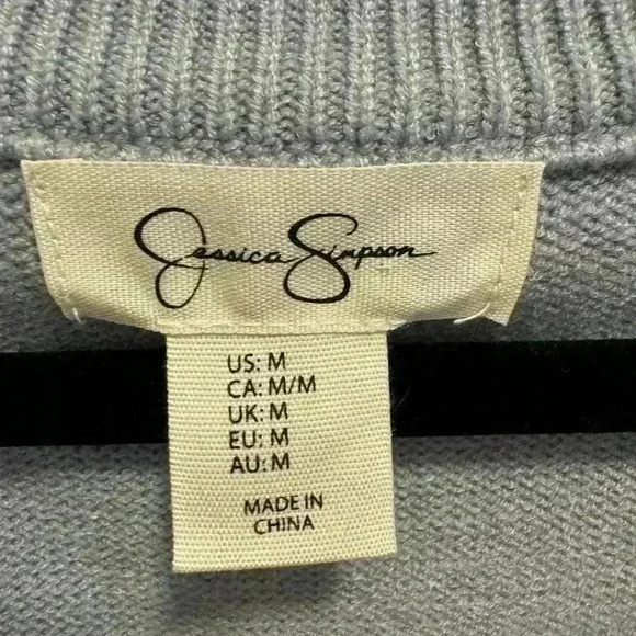 NWOT Blue Button-Up Sweater Vest - Picture 3 of 4